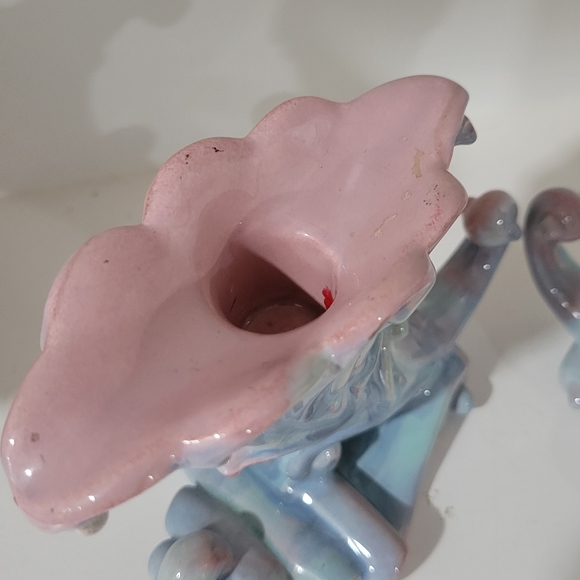 Vintage Royal Haeger Fleur De Lis Ceramic Candlesticks Pair - Picture 4 of 13